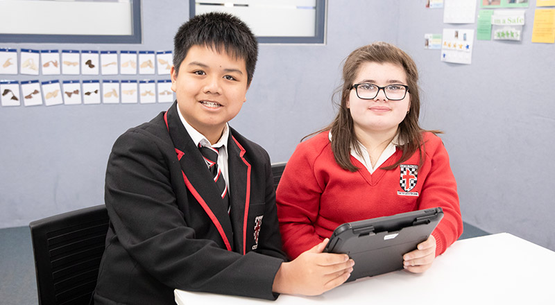 Students learning in the Kirinari class at Xavier College Llandilo