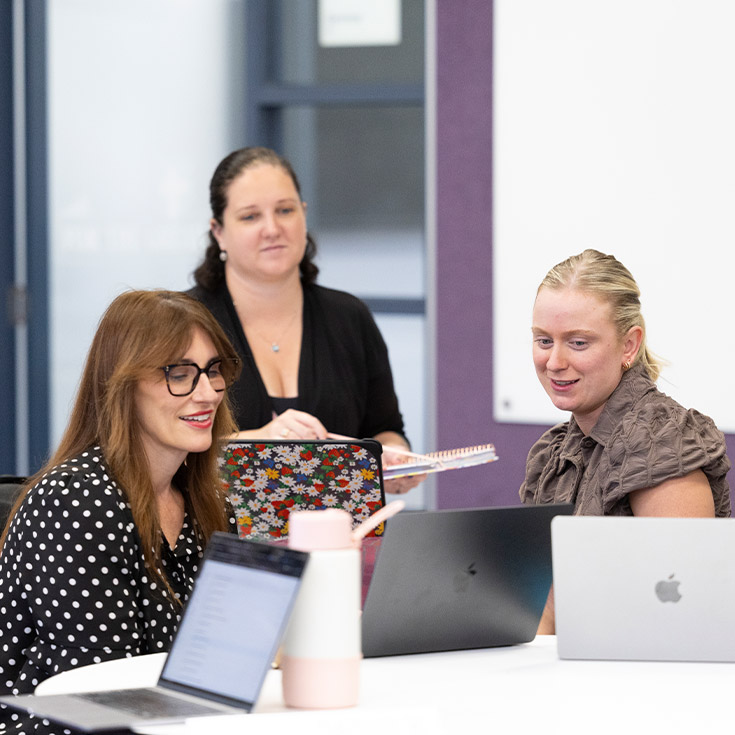 Teachers working together at Xavier College Llandilo