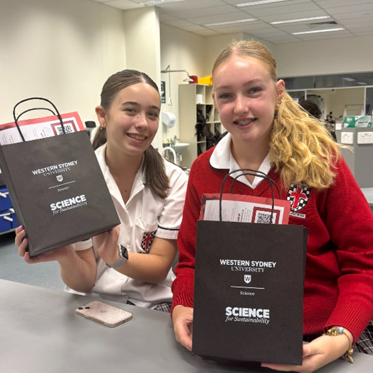 Students participating in a Girls In STEM event at Xavier College Llandilo