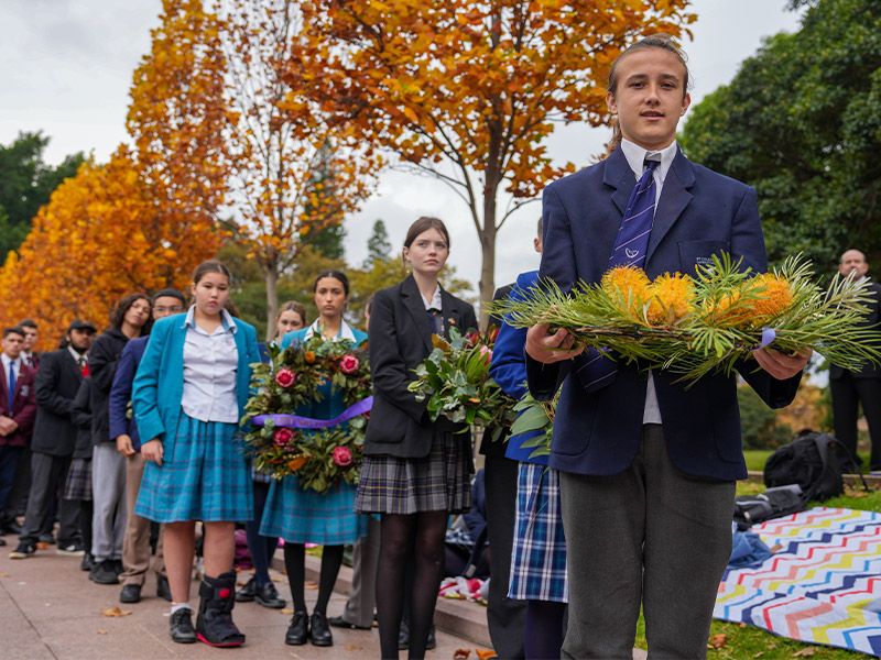 Students remember Indigenous Veterans CathEd Parra