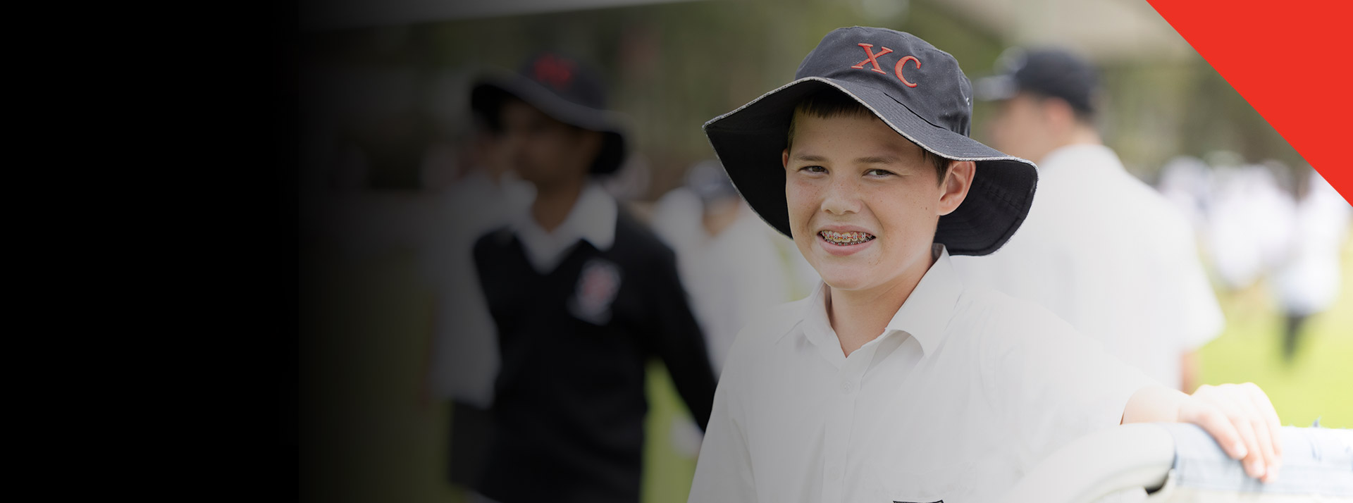 Student in the playground at Xavier College Llandilo