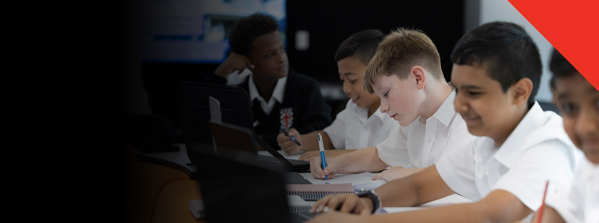 Students learning together in the classroom at Xavier College Llandilo