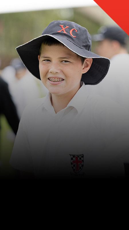 Student in the playground at Xavier College Llandilo