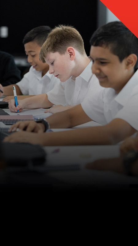 Students learning together in the classroom at Xavier College Llandilo
